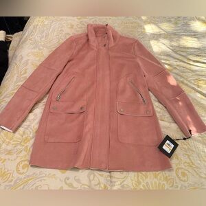 DKNY Faux Suede Blush Pink Jacket | Size S | NWT
